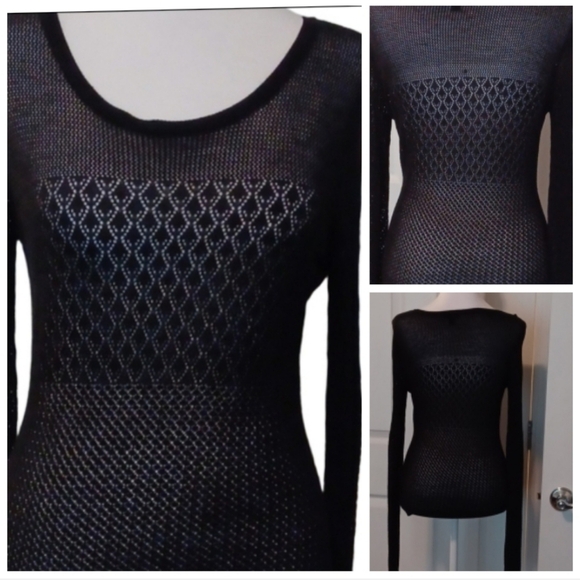 🌺Express Black Knit Top - Picture 1 of 9